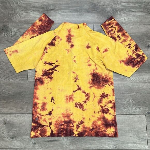 Lululemon Metal Vent Tech Half-Zip 2.0 Marble Dye Soliel Yellow Size Medium - Picture 5 of 12